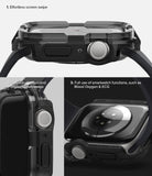 Apple Watch Series (45mm / 44mm) Case | Fusion Bumper - Three views showing the bumper's screen access and sensor fit.