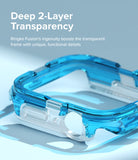 Apple Watch Series (45mm / 44mm) Case | Fusion Bumper - A transparent blue and clear dual-layer protective watch bumper.