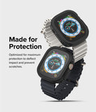 Apple Watch Ultra 3 / 2 / 1 Case | Air Sports - Two Apple Watches with black protective cases and ribbed bands.