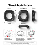 Apple Watch Ultra 3 / 2 / 1 Case | Air Sports - Dimensions, weight, and three-step installation guide for the watch case.