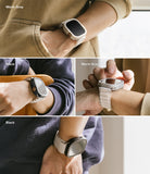Apple Watch Ultra 3 / 2 / 1 Case | Air Sports - Four views of Apple Watch Ultra with protective cases in black and warm gray.
