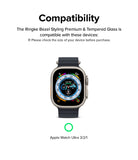 Apple Watch Ultra 3 / 2 / 1 | Glass + Bezel Styling Combo - Apple Watch Ultra with a protective bezel and screen glass.