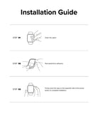 Apple Watch Ultra 3 / 2 / 1 | Glass + Bezel Styling Combo - Three-step illustrated guide for installing a watch bezel.