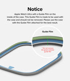 Apple Watch Ultra 3 / 2 / 1 | Glass + Bezel Styling Combo - Apple Watch Ultra Styling Combo - Notice to keep the green guide film inside the watch case for proper installation.