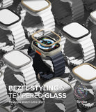 Apple Watch Ultra 3 / 2 / 1 | Glass + Bezel Styling Combo - Multiple Apple Watch Ultras with protective bezels and glass.