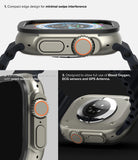 Apple Watch Ultra 3 / 2 / 1 | Glass + Bezel Styling Combo - Apple Watch Ultra Styling Combo - Close-up views of watch bezel and sensor cutouts highlighting design and functionality.