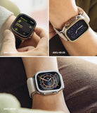 Apple Watch Ultra 3 / 2 / 1 | Glass + Bezel Styling Combo - Three close-up views of Apple Watches with protective bezels.