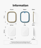 Apple Watch Ultra 3 / 2 / 1 | Glass + Bezel Styling Combo - Technical diagram showing dimensions of watch bezel and glass.