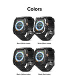 Apple Watch Ultra 3 / 2 / 1 Case + Band | Fusion-X Guard - Apple Watch Ultra Fusion-X Guard - Four rugged watch cases in black, white, yellow, and red index color variations.