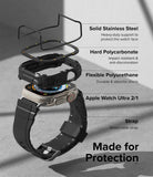 Apple Watch Ultra 3 / 2 / 1 Case + Band | Fusion-X Guard - Exploded view of protective watch case layers and strap.