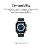Apple Watch Ultra 3 / 2 / 1 Case + Band | Fusion-X Guard - Apple Watch Ultra with a black band and protective case.