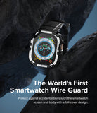 Apple Watch Ultra 3 / 2 / 1 Case + Band | Fusion-X Guard - Apple Watch Ultra in a rugged white and black wire guard case.