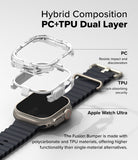 Apple Watch Ultra 3 / 2 / 1 Case | Fusion Bumper - Exploded view of a dual-layer PC and TPU bumper case for Apple Watch.