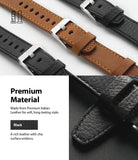 Apple Watch 49·46·45·44·42 mm | Leather One Classic Band - Brown and black textured leather watch bands with silver buckles.