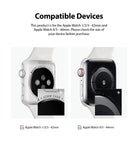 Apple Watch 42·41·40·38 mm | Leather One Classic Band - Compatibility guide showing 42mm and 44mm Apple Watch case sizes.