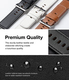 Apple Watch 49·46·45·44·42mm | Leather One Basic Bold - Apple Watch Leather One Basic Bold - Three leather watch bands in black, white, and brown with water-repellent texture.