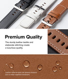 Apple Watch 49·46·45·44·42mm | Leather One Basic - Black, white, and brown leather watch straps with water-repellent texture.