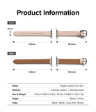 Apple Watch 42·41·40·38 mm | Leather One Slim Band - Technical diagram showing dimensions and materials of the watch strap.