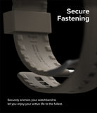 Apple Watch 49·46·45·44·42mm | Rubber One Bold Band - Close-up of a textured rubber watch band with secure fastening.