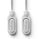 Strap Buckle Base | Light Gray [2 Pack] - Two light gray Ringke strap buckle bases with attached cords on a white background.