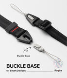 Strap Buckle Base | Light Gray [2 Pack] - Light gray buckle base attachment with a loop for smart device straps.