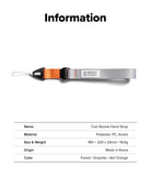 Cam Buckle Hand Strap - Cam Buckle Hand Strap with product details on a white background
