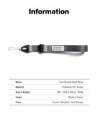 Cam Buckle Hand Strap - Cam Buckle Hand Strap with product details on a white background
