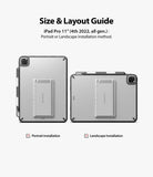 Fusion + Outstanding | iPad - iPad Pro 11-inch with a kickstand shown in both portrait and landscape orientations.