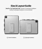 Fusion Plus + Outstanding | iPad - iPad Pro 12.9-inch showing portrait and landscape kickstand installation orientations.