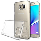 Galaxy Note 5 Case | Slim - Clear protective phone case shown next to a gold Samsung Galaxy Note 5 smartphone.
