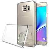 Galaxy Note 5 Case | Slim - Clear protective phone case shown next to a gold Samsung Galaxy Note 5 smartphone.