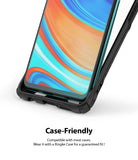 Redmi Note 9 Pro / 9 Pro Max Screen Protector | Dual Easy Film - Redmi Note 9 Pro / 9 Pro Max Screen Protector - Smartphone with screen protector installed inside a black protective case.