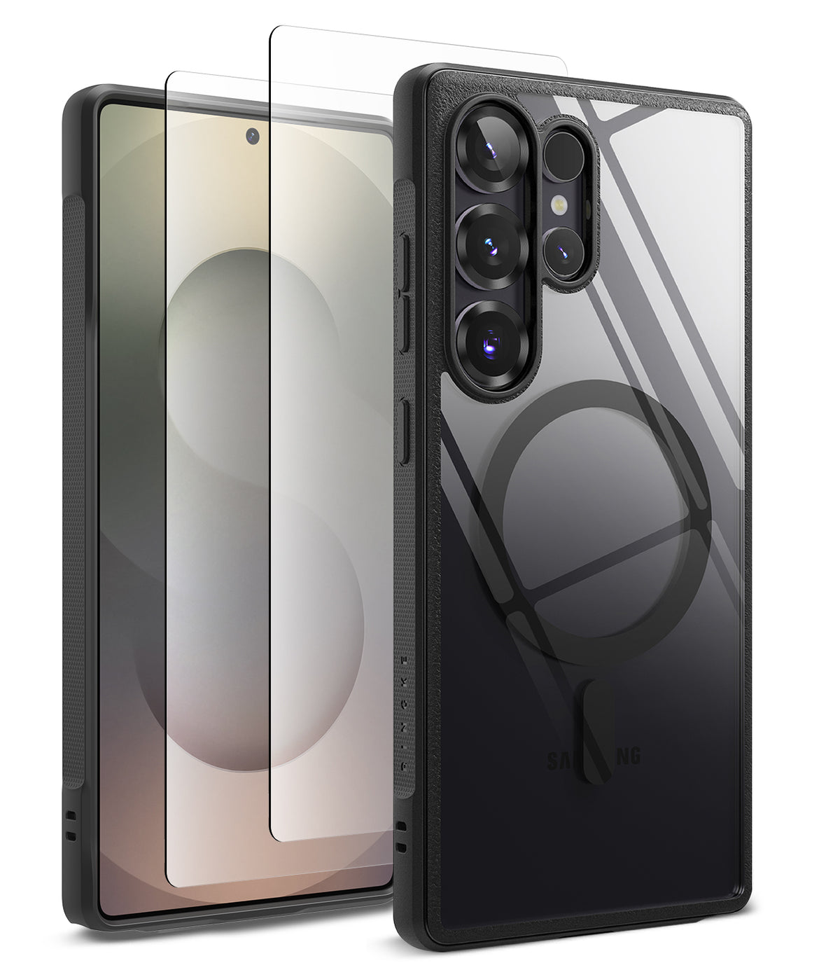[Bundle] Galaxy S25 Ultra | Fusion Bold Magnetic - Galaxy S25 Ultra | Fusion Bold Magnetic - Black magnetic phone case with screen protector for Galaxy S25 Ultra.