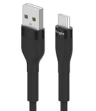 Ringke Fast Charging Pastel Cable - A Type-C Type - Black USB-A to USB-C charging cable with Ringke branding on the connector.