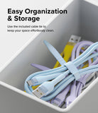 Ringke Fast Charging Pastel Cable - C Type-C Type - Ringke Fast Charging Pastel Cable - Pastel blue, yellow, and purple USB-C cables neatly coiled with ties inside a box.