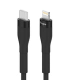 Ringke Fast Charging Pastel Cable - C Type-Lightning - Black USB-C to Lightning cable with Ringke branding.