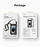 Waterproof Pouch Case | Floating - Front and back packaging of a Ringke floating waterproof phone pouch with strap.