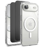 [Bundle] iPhone Air | Fusion Magnetic - Clear magnetic phone case with screen protector layers on a white background.