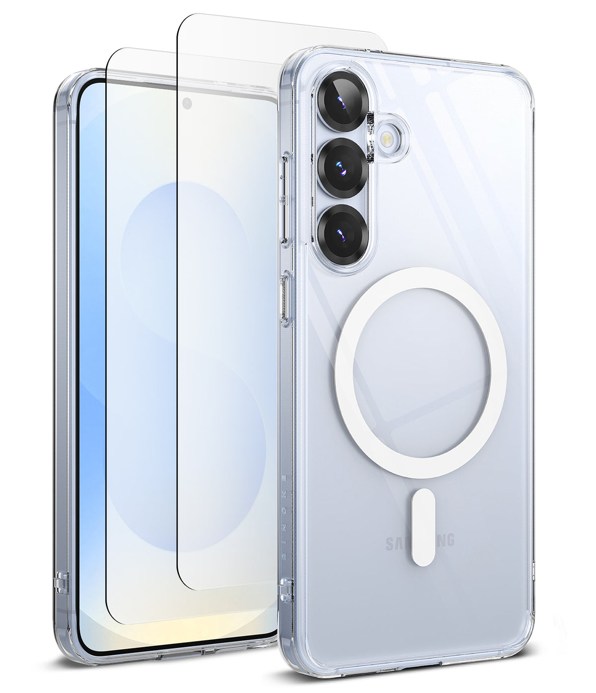 [Bundle] Galaxy S25 | Fusion Magnetic - Bundle: Galaxy S25 | Fusion Magnetic - Clear magnetic phone case with screen protector for Galaxy S25.