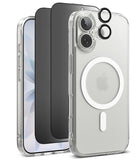 [Bundle] iPhone 17 | Fusion Magnetic - Clear magnetic phone case, screen protector, and camera lens rings for iPhone 17.