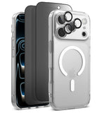 [Bundle] iPhone 17 Pro | Fusion Magnetic - iPhone 17 Pro | Fusion Magnetic - Clear MagSafe case with lens protectors and screen guard for iPhone 17 Pro.