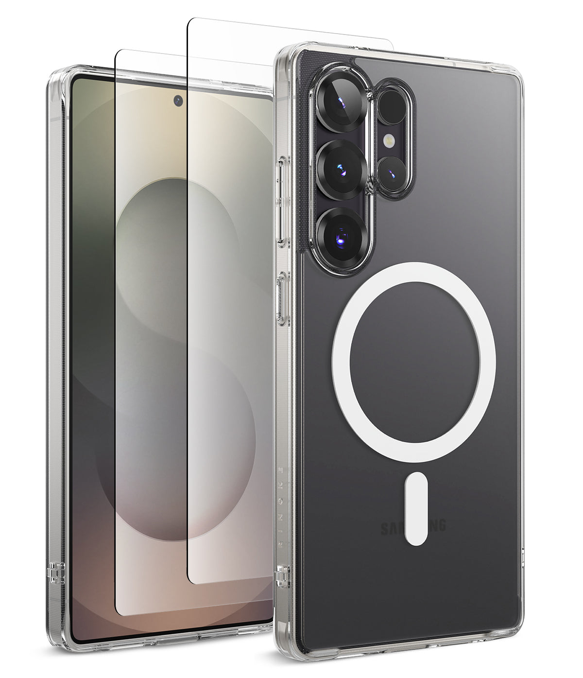 [Bundle] Galaxy S25 Ultra | Fusion Magnetic - Galaxy S25 Ultra | Fusion Magnetic - Clear magnetic phone case with screen protector for Galaxy S25 Ultra.