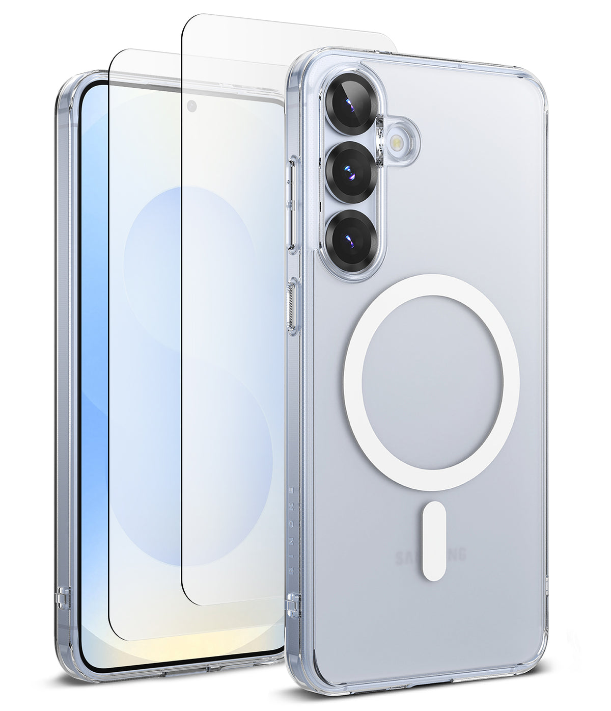 [Bundle] Galaxy S25 | Fusion Magnetic - Clear magnetic phone case with screen protector for Galaxy S25.