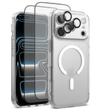 [Bundle] iPhone 17 Pro Max | Fusion Magnetic - iPhone 17 Pro Max | Fusion Magnetic - Clear magnetic case with screen protectors and lens rings for iPhone 17 Pro Max.