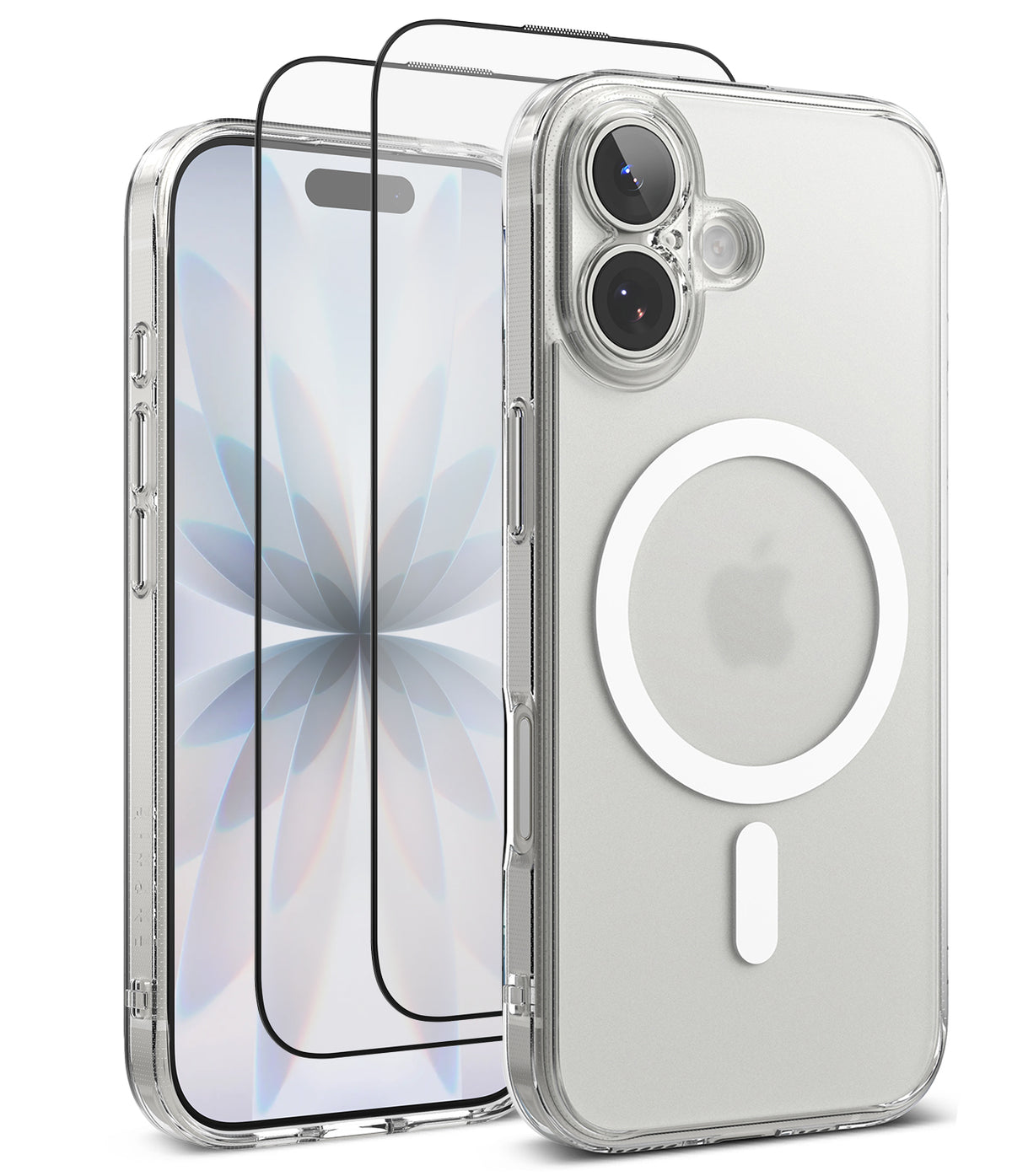 [Bundle] iPhone 17 | Fusion Magnetic - Clear magnetic phone case and two screen protectors for iPhone 17 on a white background.