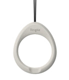 Finger Ring Strap [2 Pack] - A matte light gray ring-shaped phone strap with a black cord and Ringke branding.