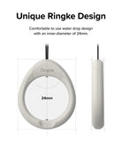 Finger Ring Strap [2 Pack] - Technical diagram of a water-drop shaped finger ring with a 24mm inner diameter.