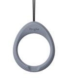Finger Ring Strap [2 Pack] - A gray, oval-shaped finger ring accessory with a black cord and the Ringke logo embossed on top.