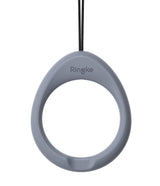 Finger Ring Strap [2 Pack] - A gray, oval-shaped finger ring accessory with a black cord and the Ringke logo embossed on top.