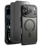 [Bundle] iPhone 17 Pro Max | Fusion Bold Magnetic Matte - Matte black phone case with MagSafe ring and screen protector.